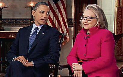 Barack Obama i Hillary Clinton w telewizji CBS