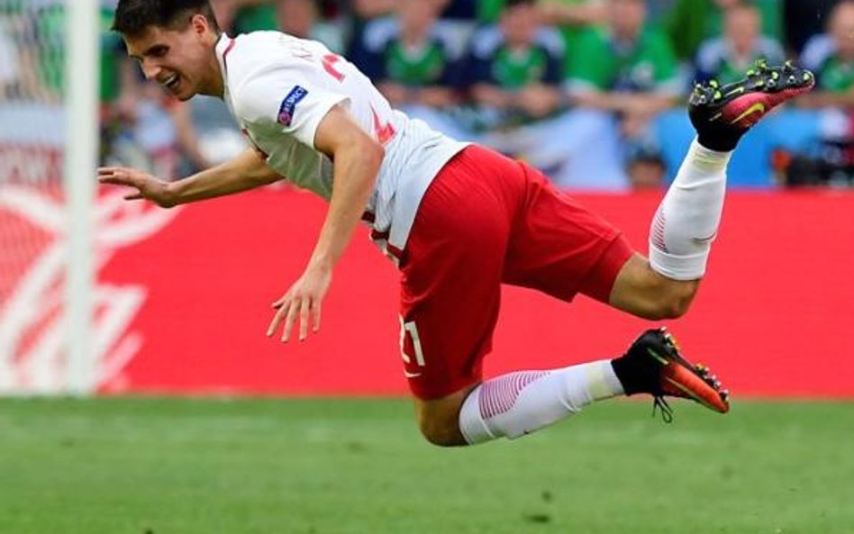 Bartosz Kapustka w meczu z Irlandią Północną