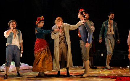 Julie Fuchs, Philippe Sly i Krzysztof Bączyk w „Don Giovannim” w Aix- en-Provence.