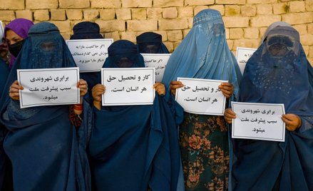 Protest wymagający wielkiej odwagi. Afganki z Mazar-i Szarif, półmilionowgo miasta na północy, domag