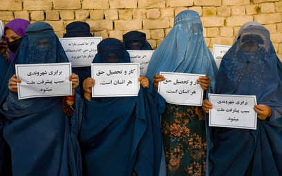 Protest wymagający wielkiej odwagi. Afganki z Mazar-i Szarif, półmilionowgo miasta na północy, domag
