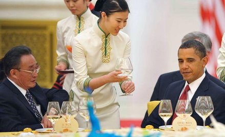 Obama na obiedzie u Hu