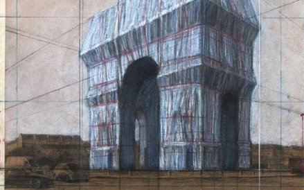 Christo Opakowany Łuk Triumfalny. Projekt dla Paryża, 2018