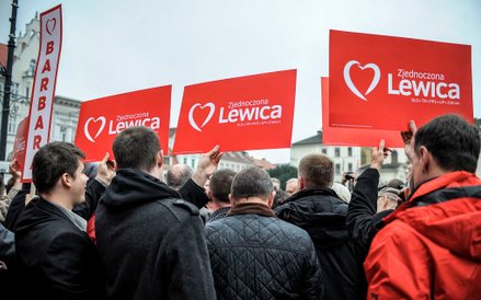 Konferencja prasowa Barbary Nowackiej podczas wizyty w Bydgoszczy.