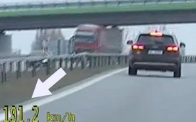 Kierowca audi poruszał się po drodze S7 z prędkością niemal 200 km/h