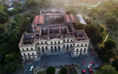 W pożarze Muzeum Narodowego w Brazylii spłonęło 90 proc. eksponatów