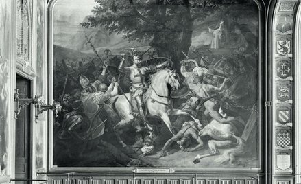 Alfons VIII prowadzi rycerstwo pod Las Navas de Tolosa, mal. Horace Vernet, XIX w.
