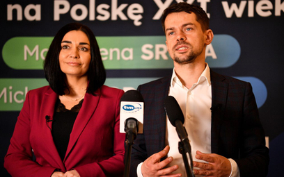 Prezes Porozumienia Magdalena Sroka i lider Agrounii Michał Kołodziejczak