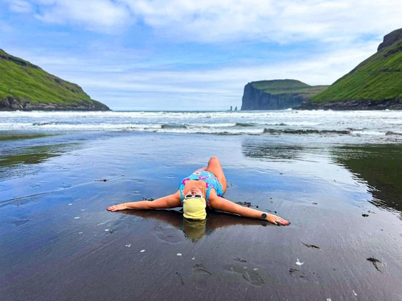 Sabina Poulsen w swoim miejscu na Ziemi - na Wyspach Owczych.