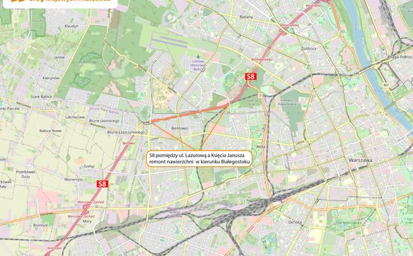 Drogowcy wyremontują jezdnię w kierunku Białegostoku, pomiędzy ulicami Lazurową i Księcia Janusza