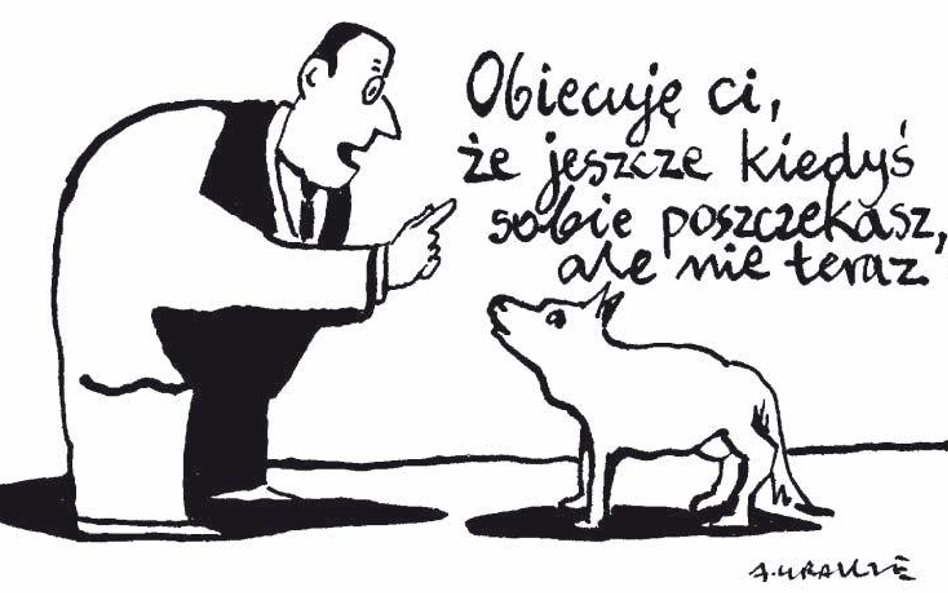 Komentarz rysunkowy. Jeszcze kiedyś sobie poszczekasz