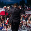 Jeden z wieców podczas kampanii Karola Nawrockiego przed wyborami prezydenckimi w 2025 r.