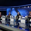 Uczestnicy debaty w komplecie: Napieralski, Komorowski, Kaczyński i Pawlak
