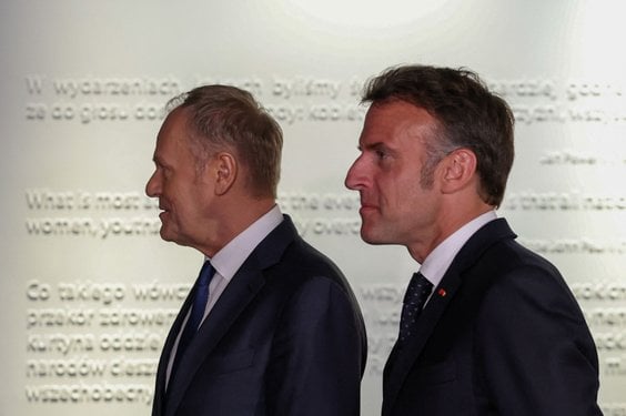 Podczas wizyty w Polsce prezydent Francji Emmanuel Macron spotkał się z premierem Donaldem Tuskiem