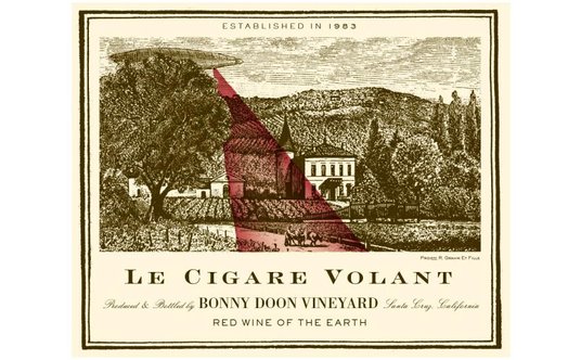 Pozaziemski pojazd oświetla Châteauneuf-du-Pape, ale tylko na etykiecie wina ekscentrycznego winiarz