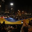 Protest w Gruzji przeciwko inwazji Rosji na Ukrainę i stanowisku gruzińskiego rządu