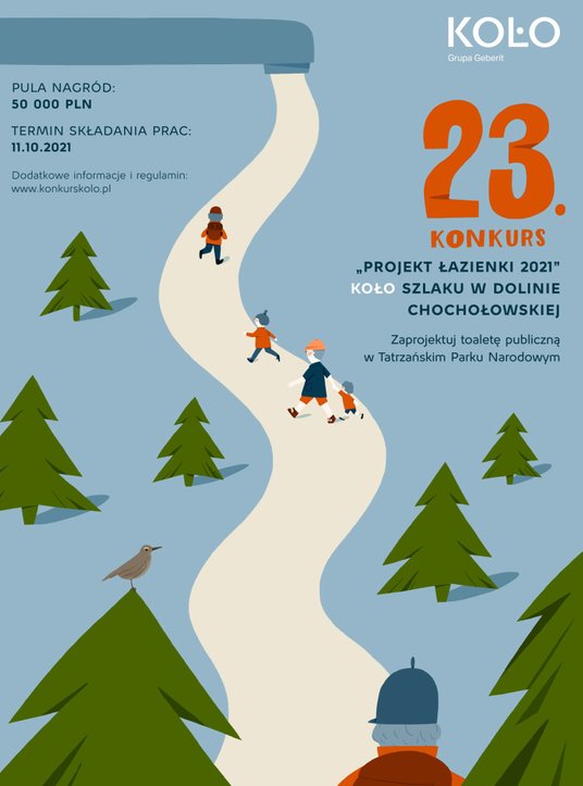 Plakat promujący konkurs „Projekt Łazienki 2021”