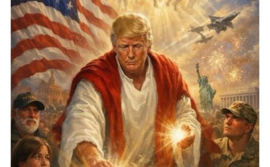 Grafika opublikowana przez Trumpa w serwisie Truth Social