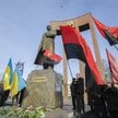 Uroczystości przed pomnikiem Stepana Bandery we Lwowie, 1 stycznia 2025 r.