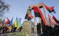 Uroczystości przed pomnikiem Stepana Bandery we Lwowie, 1 stycznia 2025 r.
