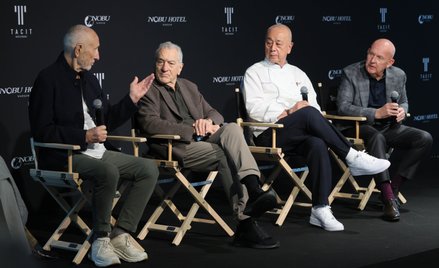 Założyciele marki Nobu. Od lewej: amerykańsko-izraelski producent filmowy i biznesmen Meir Teper, am