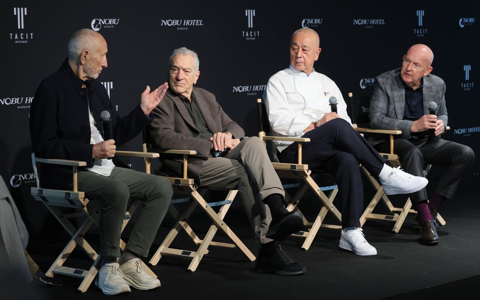 Założyciele marki Nobu. Od lewej: amerykańsko-izraelski producent filmowy i biznesmen Meir Teper, am