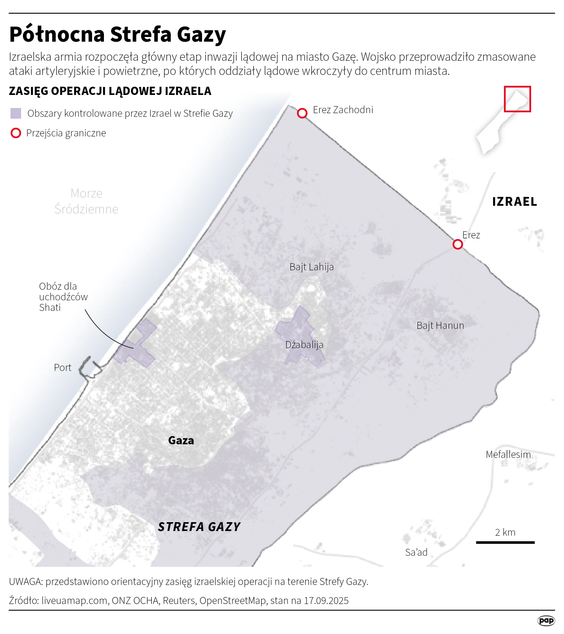 Główny etap inwazji lądowej izraelskiej armii na miasto Gaza