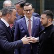 Bruksela 9 lutego. Prezydent Ukrainy Wołodymyr Zełenski oraz premierzy Luksemburga i Polski Xavier B