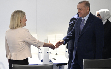 Magdalena Andersson, premier Szwecji i prezydent Turcji Recep Tayyip Erdogan