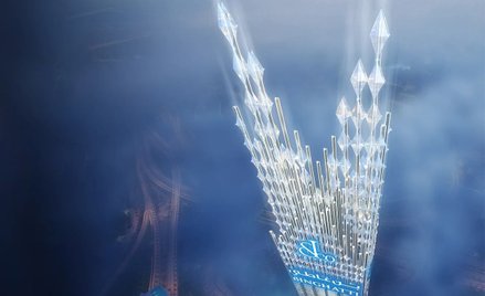 Burj Binghatti Jacob & Co Residences zwieńczą iglice ozdobione podświetlanymi szklanymi elementami w