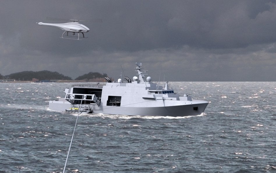 Wizja przyszłych belgijsko-holenderskich okrętów przeciwminowych. Rys./ Naval Group.