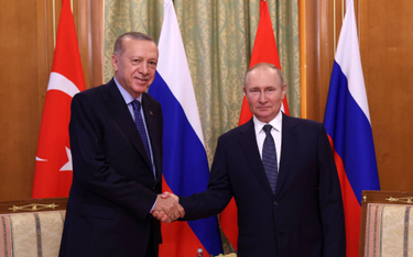 Prezydenci Turcji i Rosji, Recep Tayyip Erdogan i Władimir Putin, fotografia z 5 sierpnia
