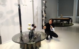 Oskar Zięta na wystawie w IWP