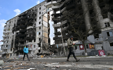 Zniszczone budynki w Kijowie
