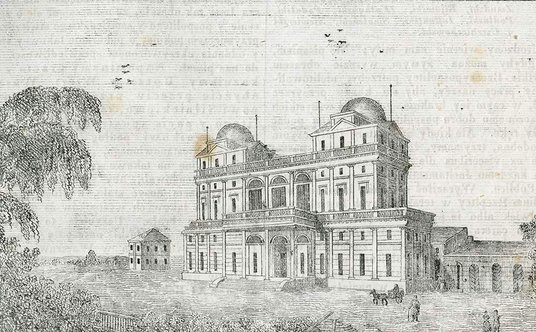 Obserwatorium i ogród botaniczny w Warszawie, 1837 r. Źródło: Przyjaciel Ludu, czyli Tygodnik Potrze