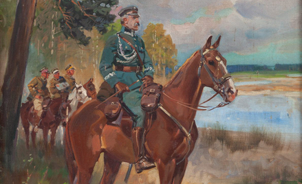 Obraz Jerzego Kossaka „Piłsudski na Kasztance” ma wycenę 25-35 tys. zł.