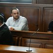 Oskarżony Dawid Mirkowski (3L) na sali rozpraw Sądu Okręgowego w Warszawie.