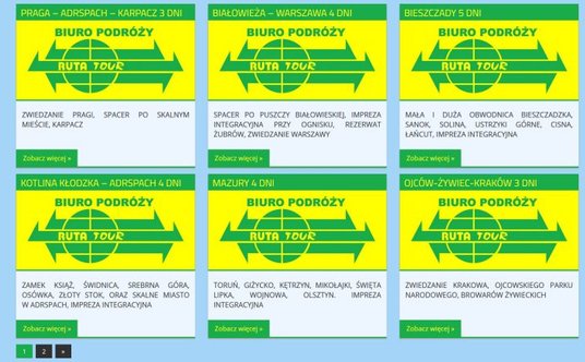 "Ruta Tour organizowała głównie wycieczki po Polsce."