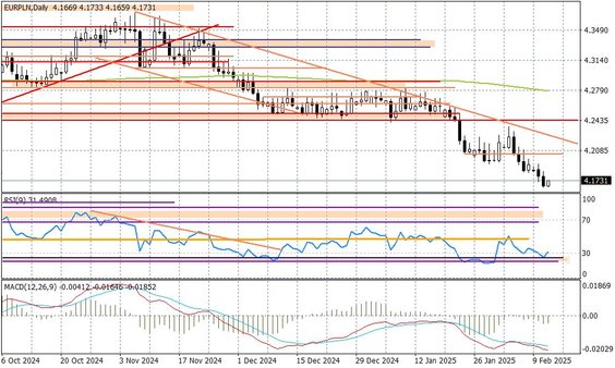 Wykres dzienny EURPPLN