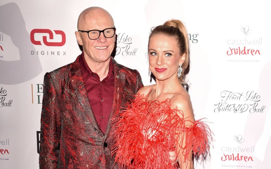 70-letni John Caudwell z żoną, uczestniczką igrzysk olimpijskich w Pekinie Modestą Vžesniauskaitė.