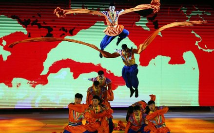 Występy artystów w czasie imprezy sylwestrowej w Pekinie