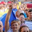 Uroczystość z okazji Dnia Niepodległości Ukrainy na pl. Zamkowym w Warszawie.