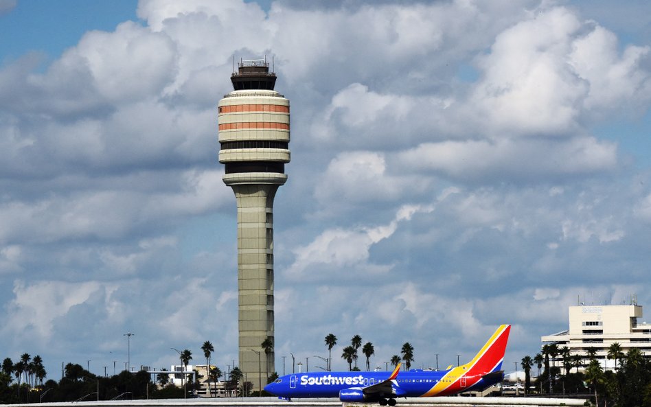 Samolot Southwest Airlines na lotnisku w Orlando na Florydzie