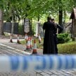Miejsce ataku nożownika na terenie opactwa przy ulicy Benedyktyńskiej w Jarosławiu