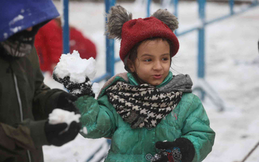 Dziecko imigrantów w rejonie przejścia Bruzgi