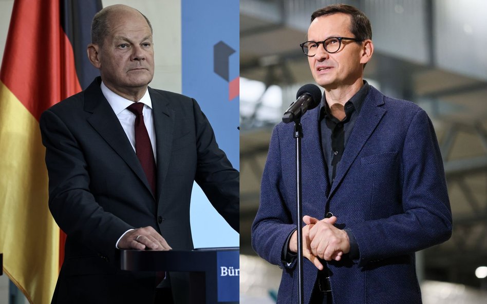 Olaf Scholz i Mateusz Morawiecki