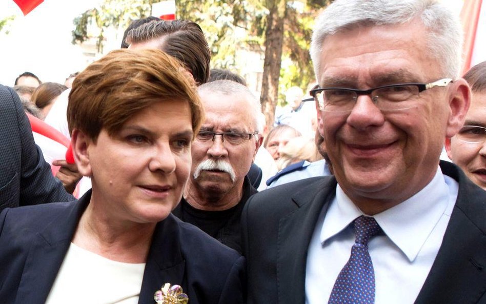 Beata Szydło i Stanisław Karczewski