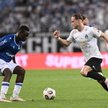 Piłkarz Lecha Poznań Timothy Ouma i Viktor Karl Einarsson z Breidablik Kopavogur podczas meczu 2. ru