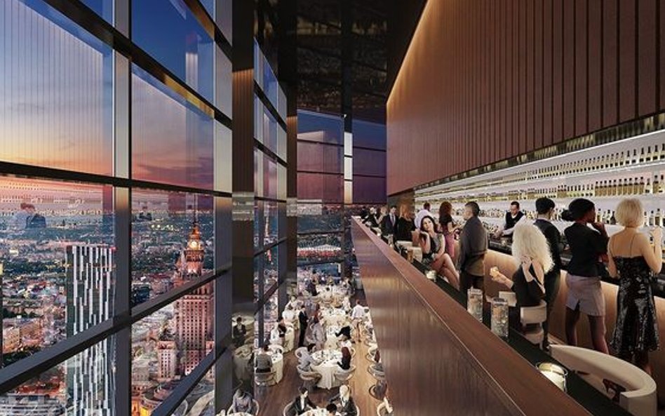 Widok z wieży Varso na Warszawę