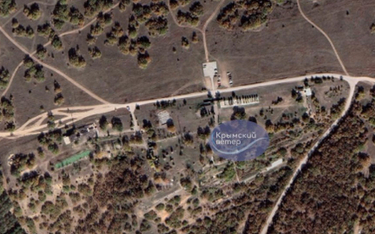 Zdjęcie satelitarne bazy, która miała zostać zaatakowana na Krymie